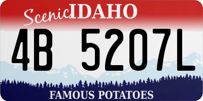 ID license plate 4B5207L
