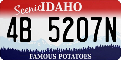 ID license plate 4B5207N