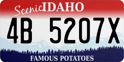 ID license plate 4B5207X