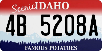 ID license plate 4B5208A