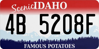 ID license plate 4B5208F