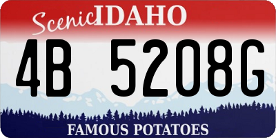 ID license plate 4B5208G
