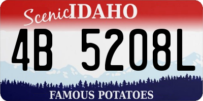 ID license plate 4B5208L