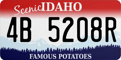 ID license plate 4B5208R