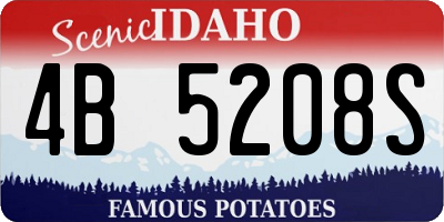 ID license plate 4B5208S