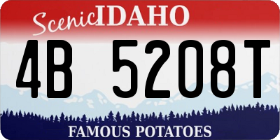 ID license plate 4B5208T