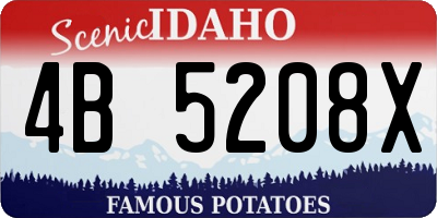 ID license plate 4B5208X