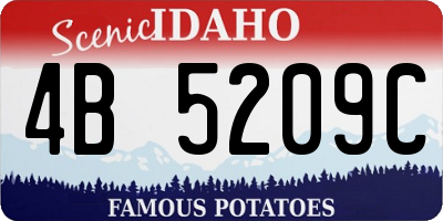 ID license plate 4B5209C