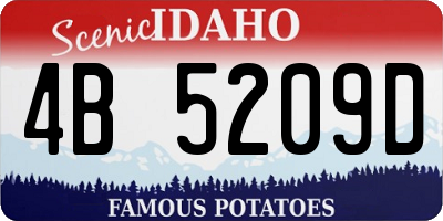 ID license plate 4B5209D