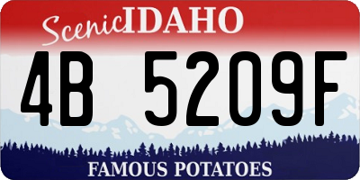 ID license plate 4B5209F