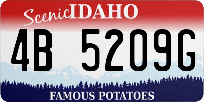 ID license plate 4B5209G
