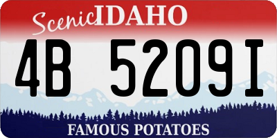 ID license plate 4B5209I