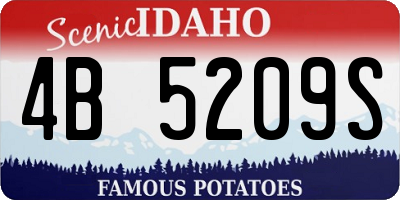 ID license plate 4B5209S