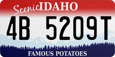 ID license plate 4B5209T