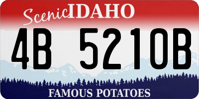 ID license plate 4B5210B