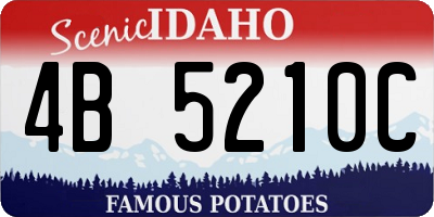 ID license plate 4B5210C