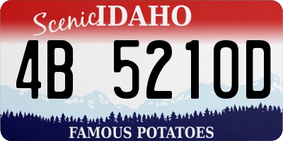 ID license plate 4B5210D