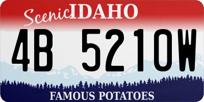ID license plate 4B5210W