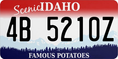 ID license plate 4B5210Z