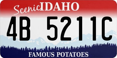 ID license plate 4B5211C