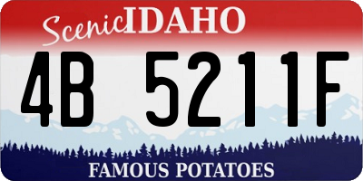 ID license plate 4B5211F