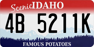 ID license plate 4B5211K