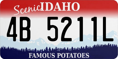 ID license plate 4B5211L