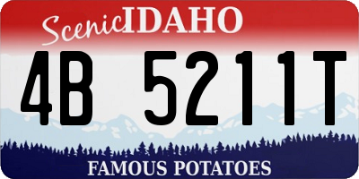 ID license plate 4B5211T