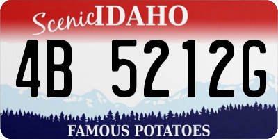 ID license plate 4B5212G