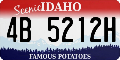 ID license plate 4B5212H