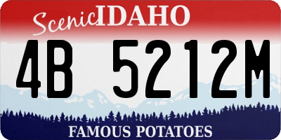 ID license plate 4B5212M