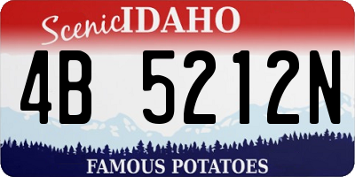ID license plate 4B5212N