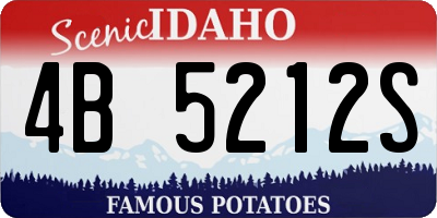 ID license plate 4B5212S