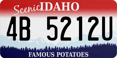 ID license plate 4B5212U