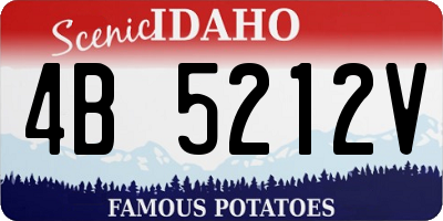 ID license plate 4B5212V