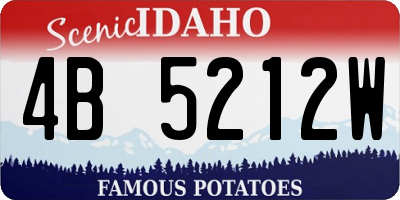 ID license plate 4B5212W