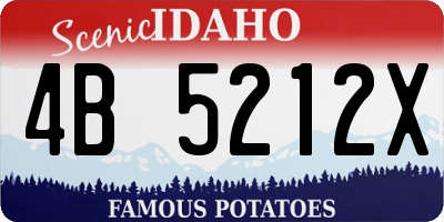 ID license plate 4B5212X