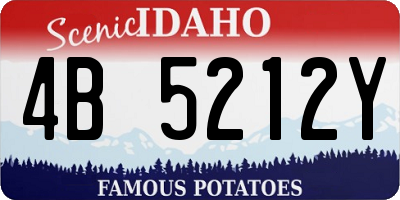 ID license plate 4B5212Y