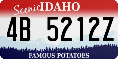 ID license plate 4B5212Z