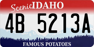 ID license plate 4B5213A