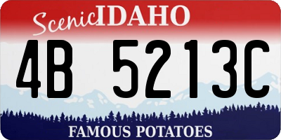 ID license plate 4B5213C