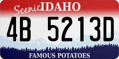 ID license plate 4B5213D