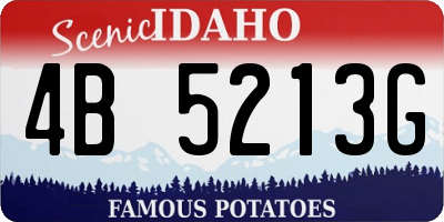 ID license plate 4B5213G