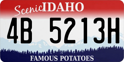 ID license plate 4B5213H