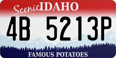 ID license plate 4B5213P