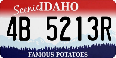 ID license plate 4B5213R
