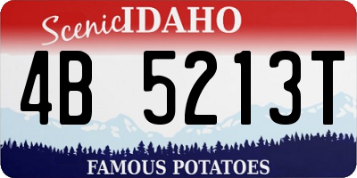 ID license plate 4B5213T