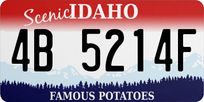 ID license plate 4B5214F
