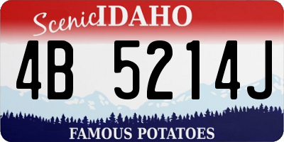ID license plate 4B5214J