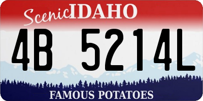 ID license plate 4B5214L